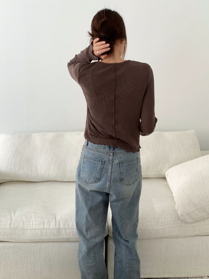 DOIT東大門㊣實拍女裝新品熱賣時尚休閑人氣推薦職業長袖T恤DOIT長袖T恤