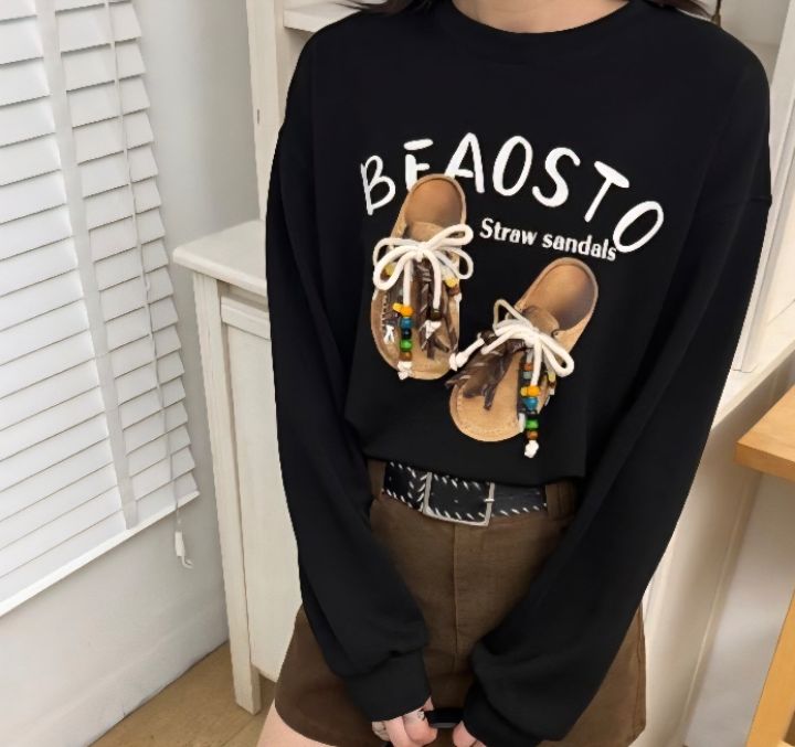 RICO東大門㊣代購女士新品時尚25秋冬職業休閑推薦人氣衛衣bling bling/RICO衛衣