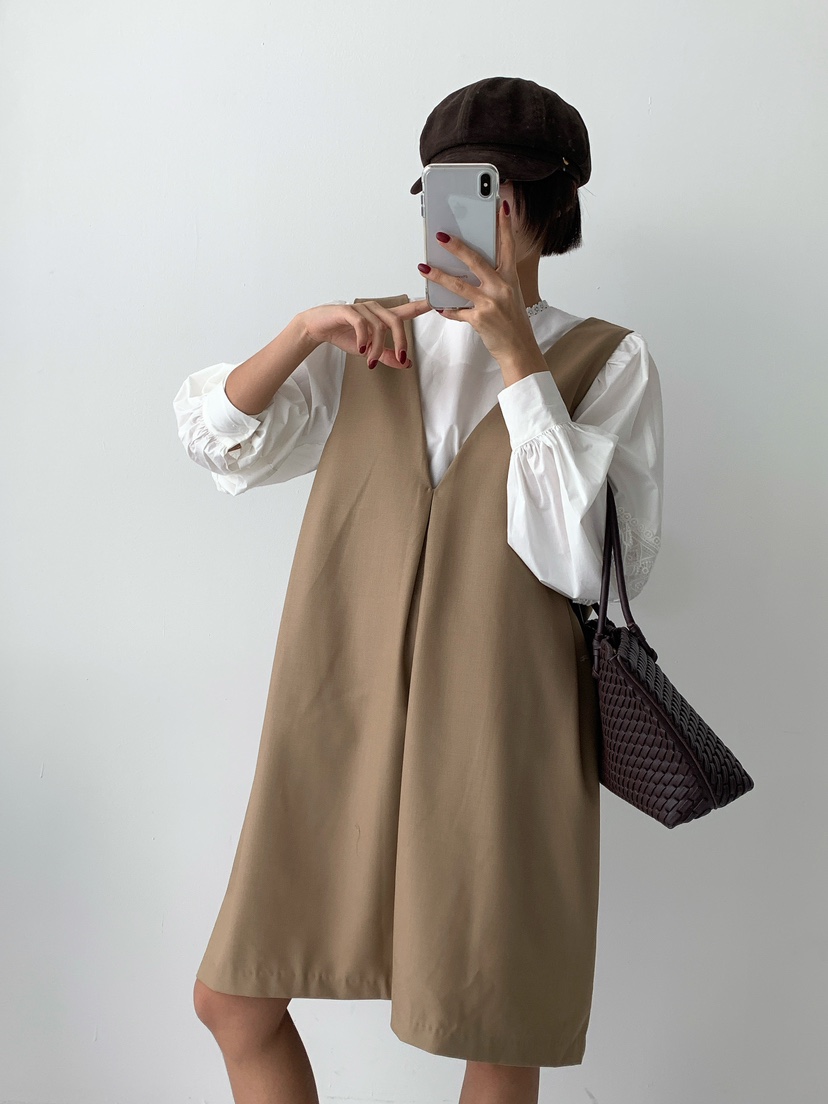 ANGLOG BEIGE東大門㊣直郵女士新款推薦25秋冬時尚人氣連衣裙ANGLOG BEIGE連衣裙