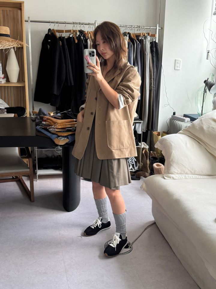 LIVE FOREVER韓國代購㊣女裝新款真品熱賣25秋冬休閑人氣夾克LIVE FOR_EVER夾克