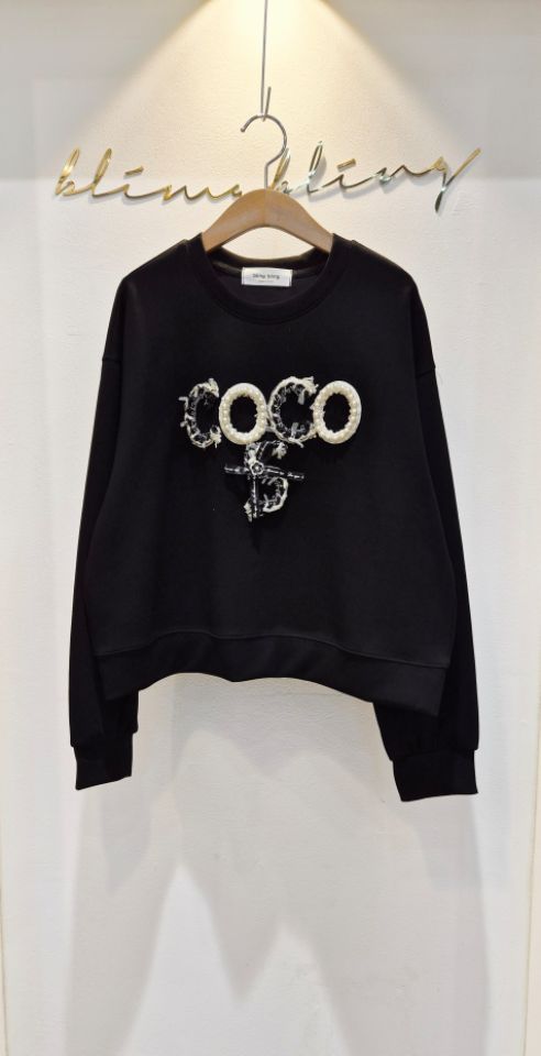 RICO韓國直郵㊣女士新款休閑推薦真品人氣時尚25秋冬職業衛衣bling bling/RICO衛衣圖色1