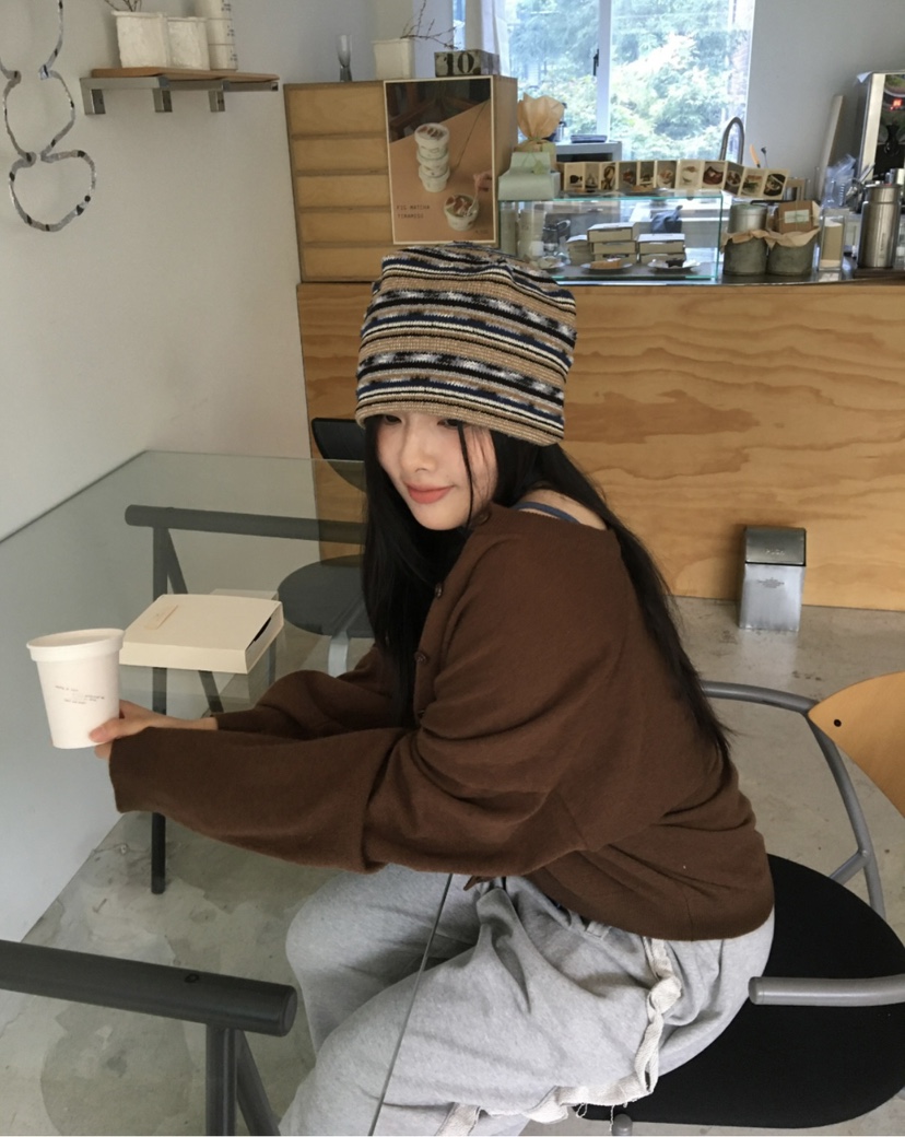 EOMPIT東大門㊣實拍女士新品熱賣職業25秋冬時尚休閑人氣帽子EOMPIT帽子圖色2