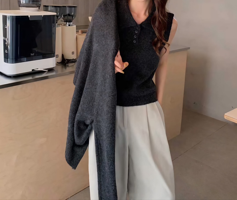 CRONG東大門㊣實拍女士新品推薦時尚熱賣休閑25秋冬套裝套裝開衫CRONG套裝