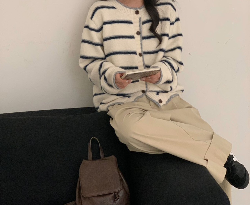 CRONG東大門㊣實拍女士新款真品人氣推薦職業25秋冬毛衣開衫CRONG毛衣