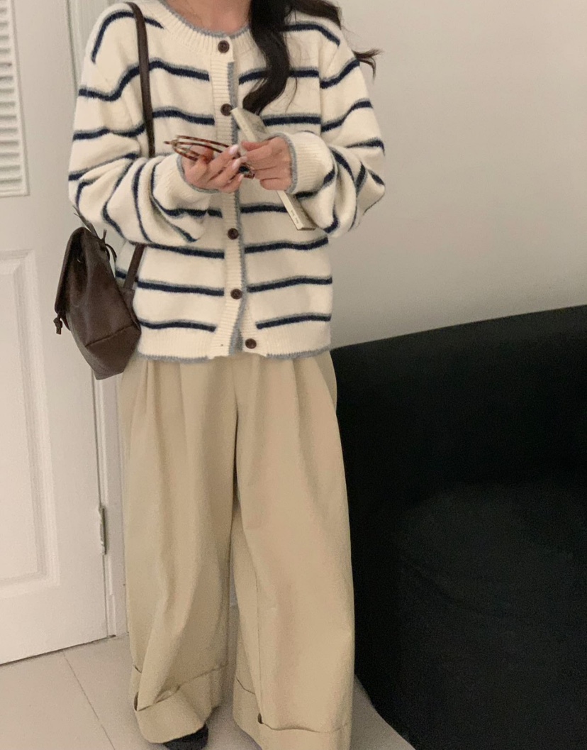 CRONG東大門㊣實拍女士新款真品人氣推薦職業25秋冬毛衣開衫CRONG毛衣