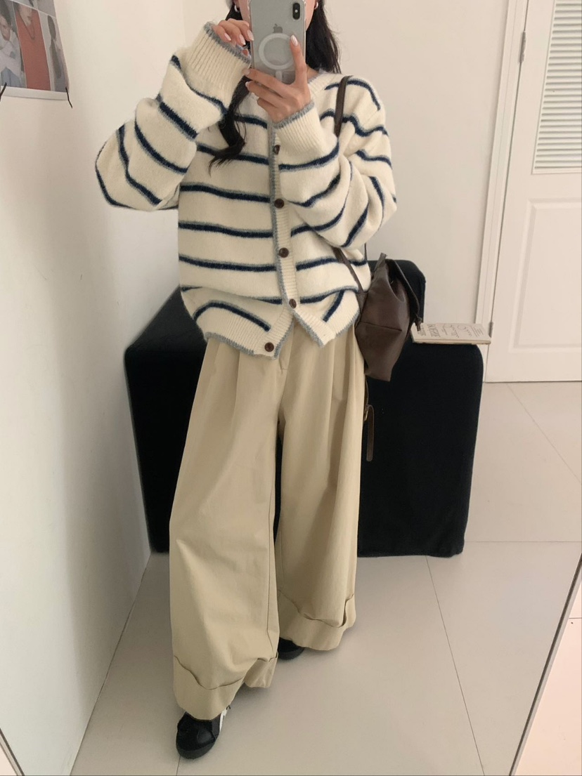 CRONG東大門㊣實拍女士新款真品人氣推薦職業25秋冬毛衣開衫CRONG毛衣圖色2