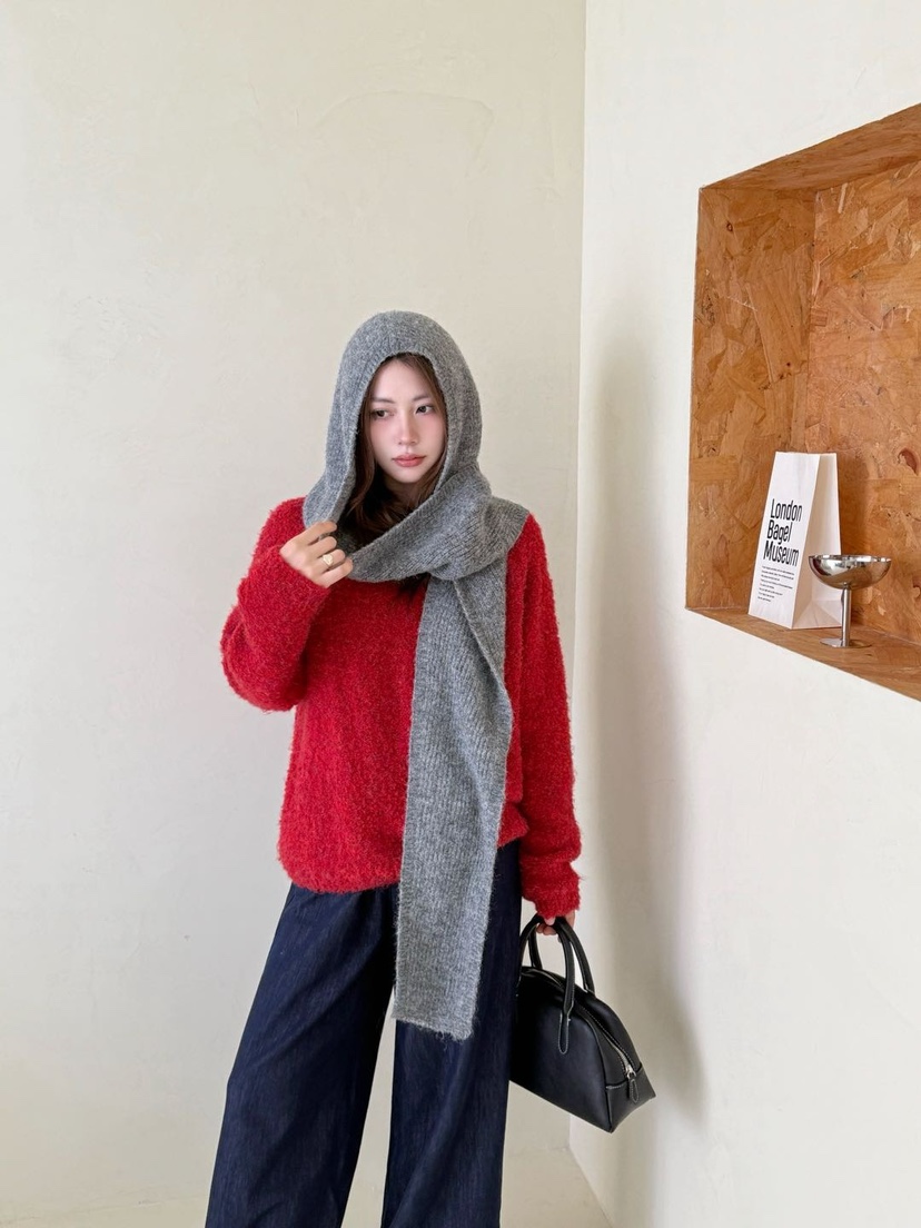 CRONG東大門㊣直郵女士新款時尚25秋冬職業圍巾披肩圍巾連帽CRONG圍巾/披肩