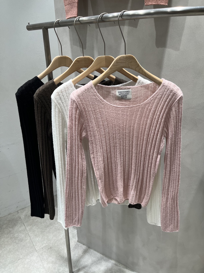 EVERCOMMERCE METICULOUSLY DESIGNED韓國代購㊣女裝新款推薦針織衫馬海毛EVERCOMMERCE針織衫
