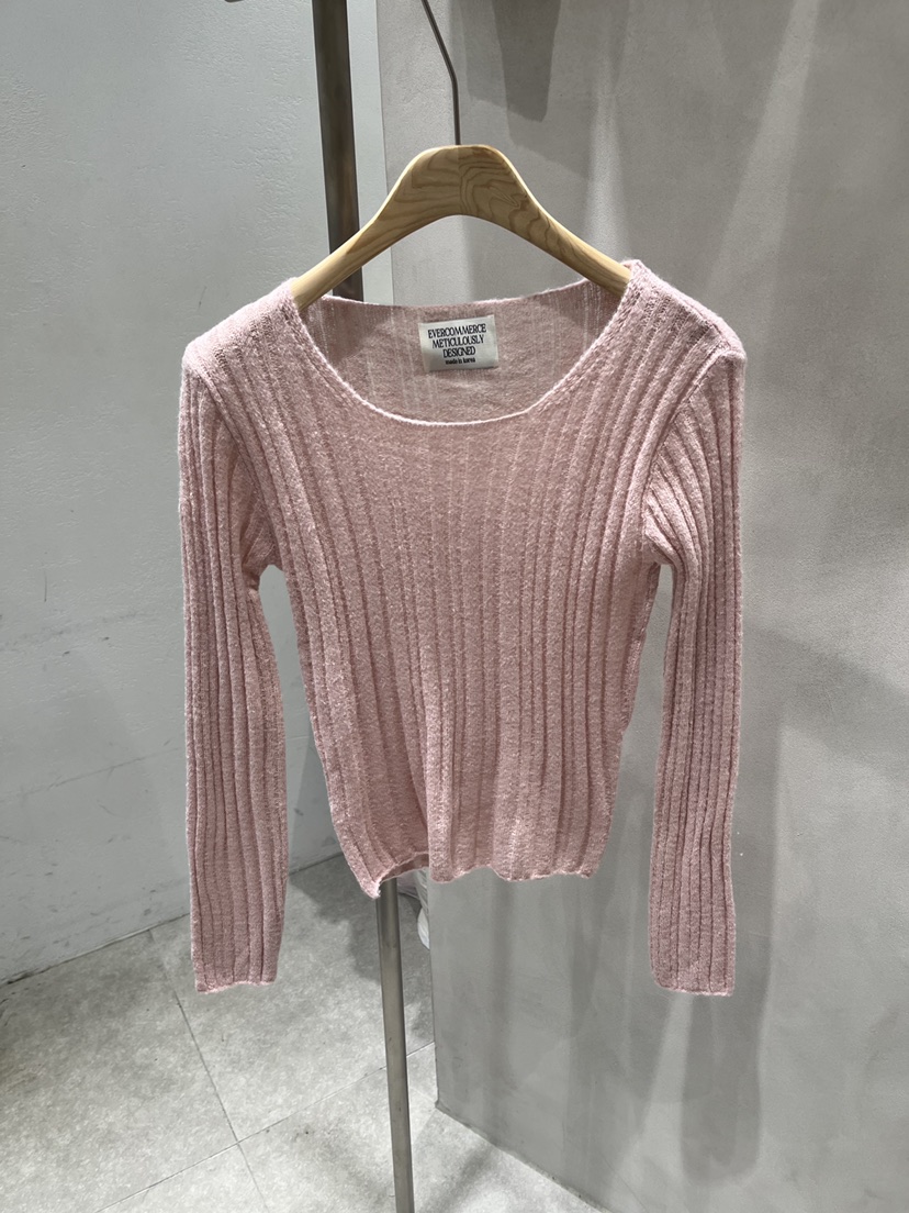EVERCOMMERCE METICULOUSLY DESIGNED韓國代購㊣女裝新款推薦針織衫馬海毛EVERCOMMERCE針織衫圖色1
