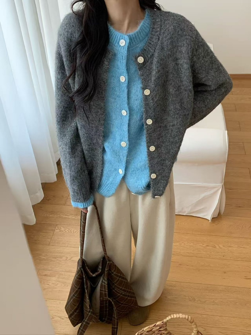 CRONG東大門㊣代購女士新品時尚熱賣職業真品針織衫羊毛開衫CRONG針織衫