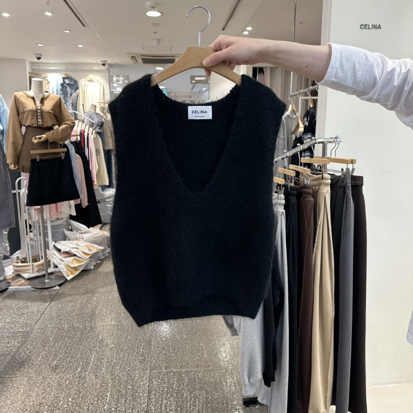 CELINA韓國代購㊣女裝新品25秋冬熱賣休閑人氣推薦吊帶背心CELI_NA吊帶/背心圖色2