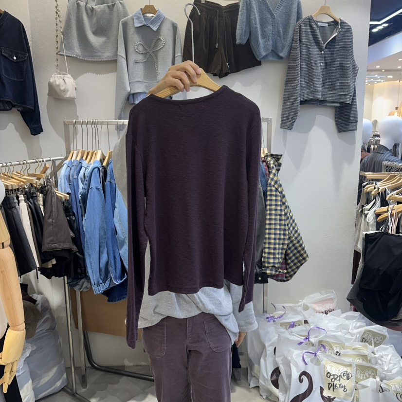 HIPTIQUE東大門㊣代購女士新品職業人氣25秋冬休閑熱賣長袖T恤HIPTIQUE長袖T恤