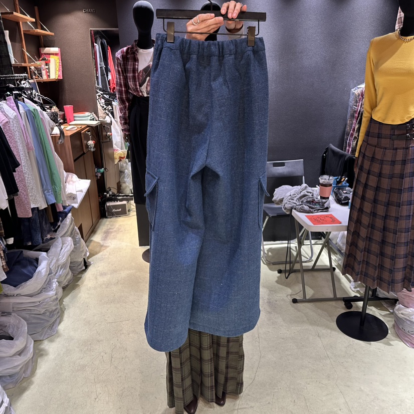 CHAVI東大門㊣實拍女士新品推薦休閑時尚25秋冬休閑褲人字形格紋CHAVI休閑褲