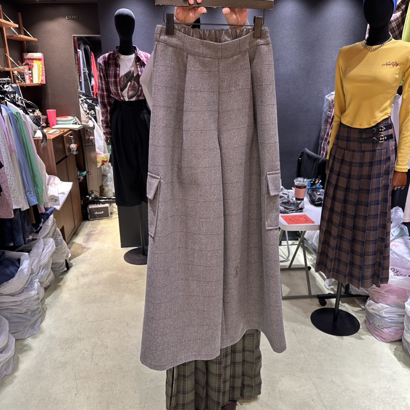 CHAVI東大門㊣實拍女士新品推薦休閑時尚25秋冬休閑褲人字形格紋CHAVI休閑褲圖色1