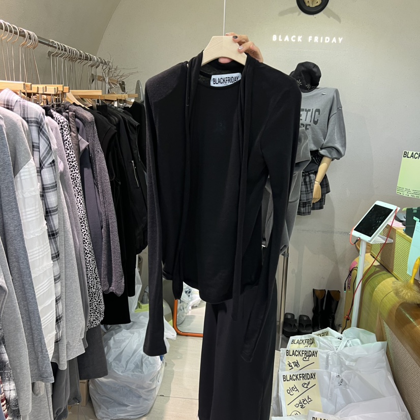 BLACKFRIDAY東大門㊣直郵女裝新品人氣休閑真品推薦長袖T恤BLACK FRIDAY長袖T恤圖色3