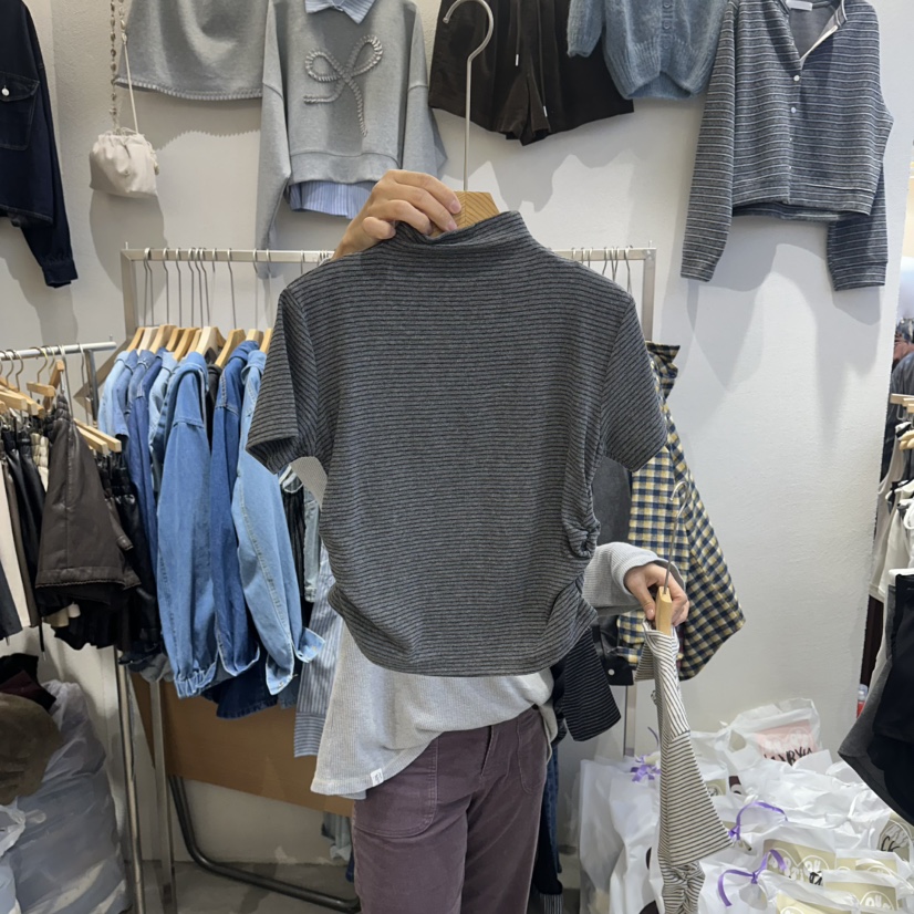 HIPTIQUE韓國代購㊣女裝新品25秋冬推薦休閑熱賣時尚職業T恤HIPTIQUET恤圖色2