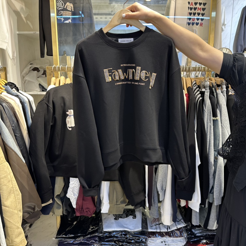 COCO HOLIC東大門㊣實拍女士新款25秋冬休閑真品時尚熱賣衛衣COCO HOLIC衛衣圖色2