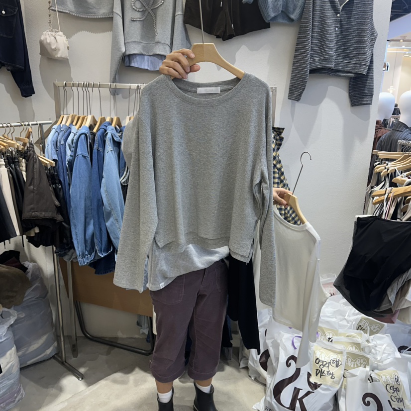 HIPTIQUE韓國直郵㊣女士新品推薦25秋冬人氣時尚長袖T恤寬松HIPTIQUE長袖T恤圖色2