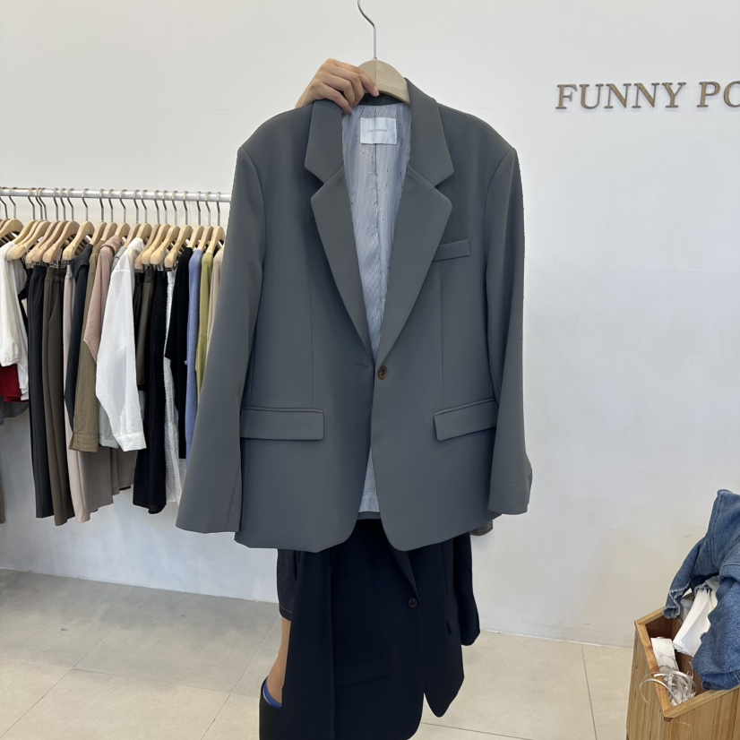 FUNNY POWDER東大門㊣直郵女裝新品25秋冬休閑熱賣真品夾克THE FUNNY夾克圖色1