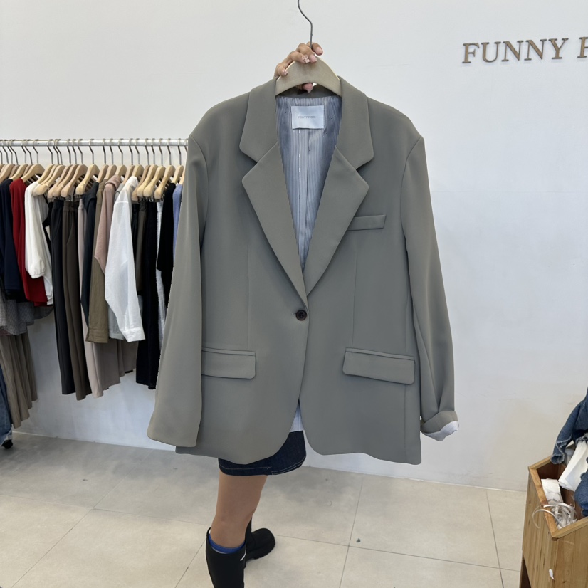 FUNNY POWDER東大門㊣直郵女裝新品25秋冬休閑熱賣真品夾克THE FUNNY夾克圖色2
