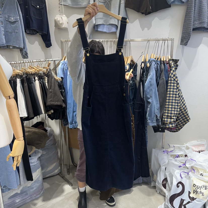 HIPTIQUE東大門㊣實拍女裝新款時尚真品人氣休閑連衣裙燈芯絨HIPTIQUE連衣裙圖色1