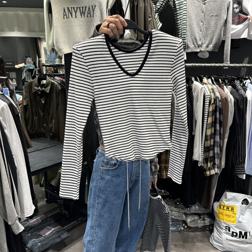 LONE STAR東大門㊣直郵女士新品25秋冬人氣熱賣時尚長袖T恤LONE STAR長袖T恤圖色1