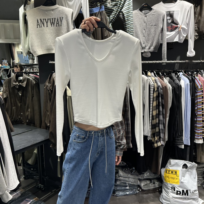 LONE STAR東大門㊣直郵女士新品25秋冬人氣熱賣時尚長袖T恤LONE STAR長袖T恤圖色2