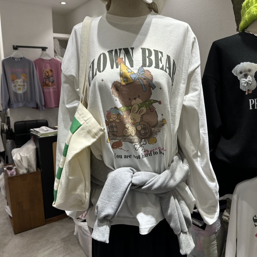 EVE東大門㊣直郵女士新品時尚職業熱賣人氣真品推薦長袖T恤EVE長袖T恤圖色2