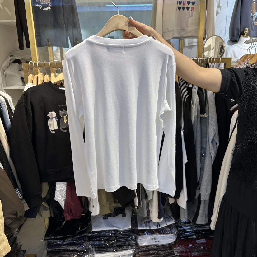 COCO HOLIC韓國直郵㊣女裝新品職業25秋冬時尚人氣長袖T恤COCO HOLIC長袖T恤