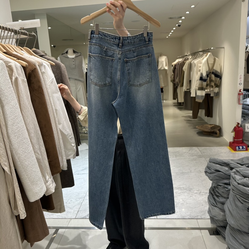 BLUEI-D韓國代購㊣女士新品職業25秋冬時尚休閑熱賣牛仔褲Blue i-d牛仔褲