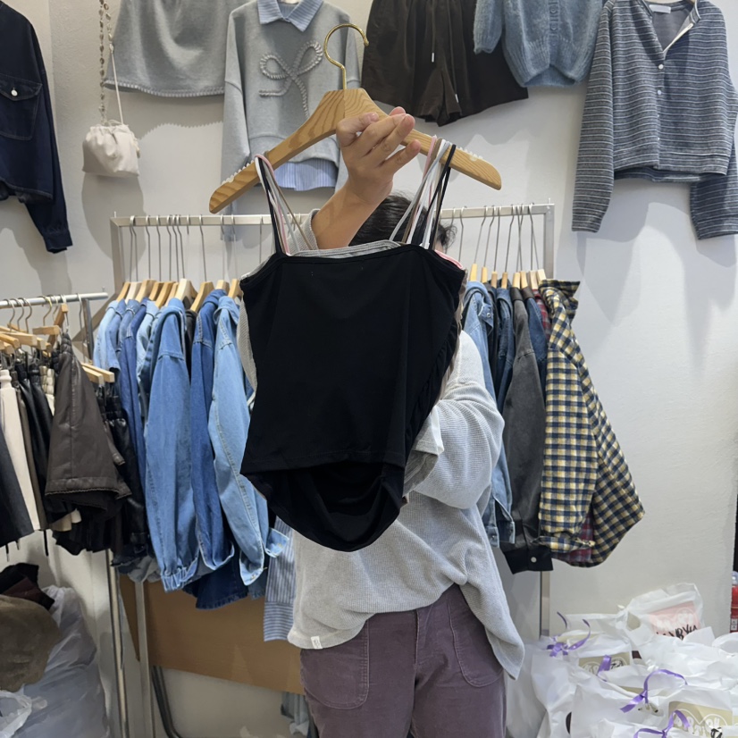HIPTIQUE韓國代購㊣女士新品時尚25秋冬職業人氣休閑吊帶背心HIPTIQUE吊帶/背心