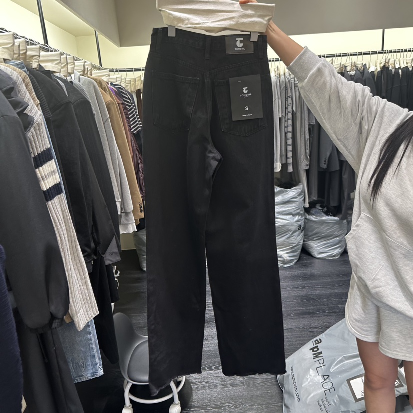 TOMGIRL東大門㊣代購女裝新品職業時尚推薦休閑真品牛仔褲長款TOMGIRL牛仔褲