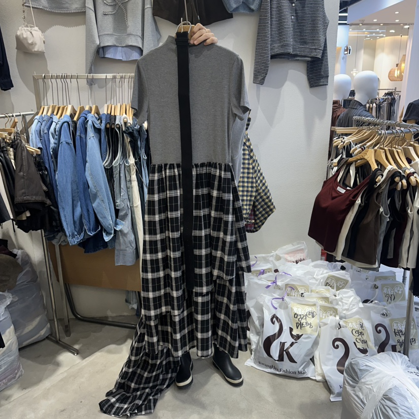 HIPTIQUE東大門㊣直郵女裝新款真品25秋冬人氣連衣裙含腰帶HIPTIQUE連衣裙圖色1