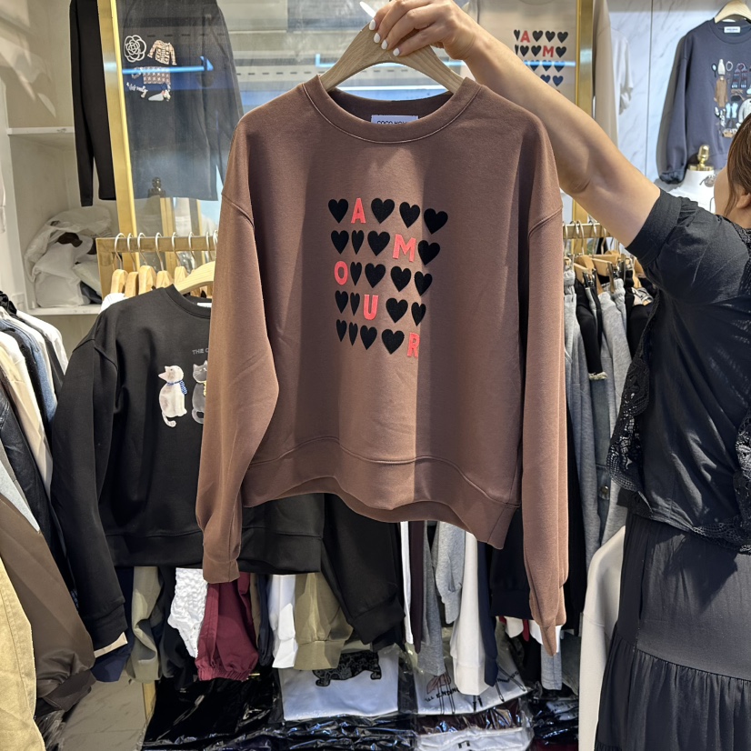 COCO HOLIC韓國直郵㊣女裝新品職業時尚25秋冬休閑真品衛衣COCO HOLIC衛衣圖色2