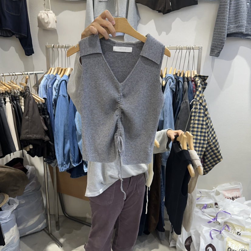 HIPTIQUE韓國直郵㊣女士新品推薦25秋冬職業熱賣休閑吊帶背心HIPTIQUE吊帶/背心圖色2