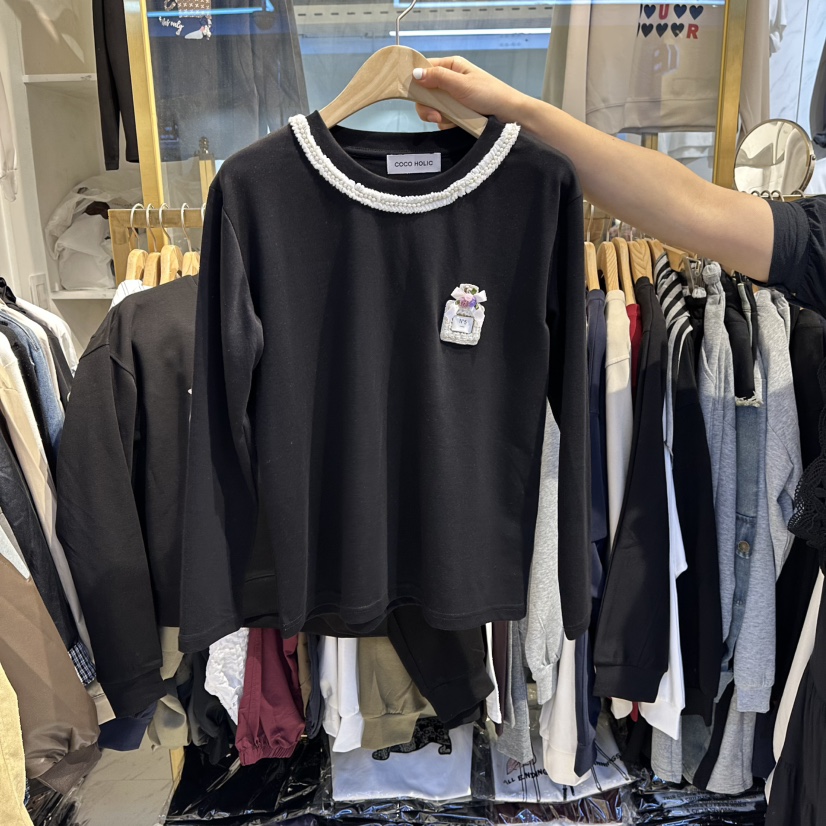 COCO HOLIC東大門㊣實拍女士新品真品休閑人氣25秋冬長袖T恤COCO HOLIC長袖T恤圖色2