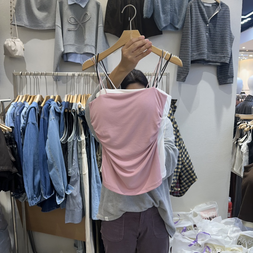 HIPTIQUE韓國直郵㊣女士新品熱賣推薦職業真品時尚吊帶背心棉HIPTIQUE吊帶/背心圖色2
