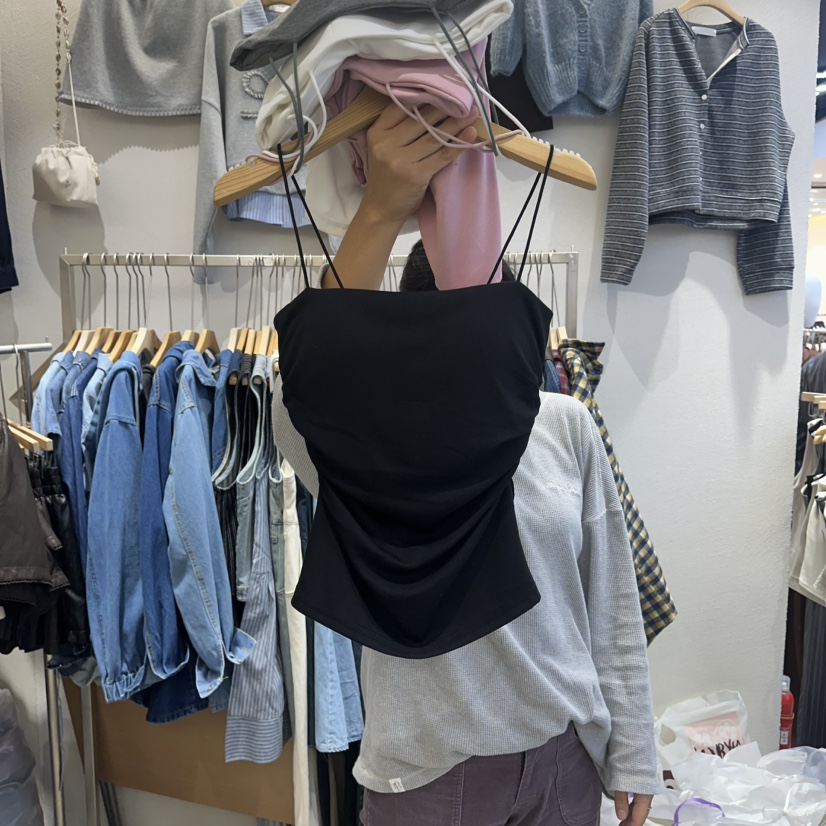 HIPTIQUE韓國直郵㊣女士新品熱賣推薦職業真品時尚吊帶背心棉HIPTIQUE吊帶/背心圖色4