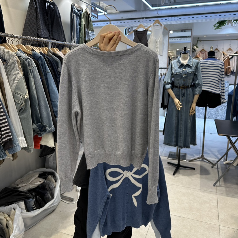 DREAM GIRIS東大門㊣實拍女裝新品真品熱賣針織衫蝴蝶結開衫DREAM GIRIS針織衫