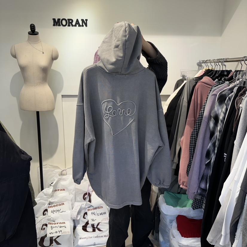 MORAN韓國直郵㊣女裝新品人氣25秋冬熱賣職業推薦時尚休閑衛衣MORAN/MOSCO衛衣