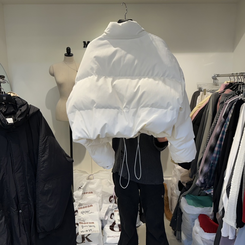 MORAN東大門㊣代購女裝新款時尚熱賣真品職業休閑短款棉服鴨絨MORAN/MOSCO短款棉服