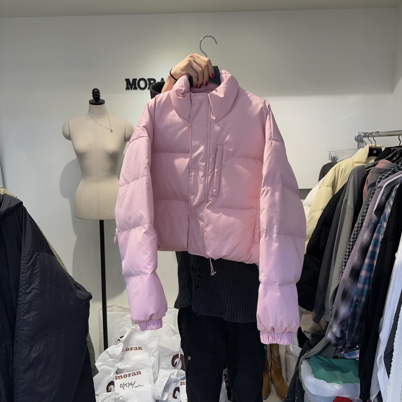 MORAN東大門㊣代購女裝新款時尚熱賣真品職業休閑短款棉服鴨絨MORAN/MOSCO短款棉服圖色3