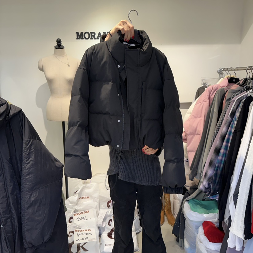 MORAN東大門㊣代購女裝新款時尚熱賣真品職業休閑短款棉服鴨絨MORAN/MOSCO短款棉服圖色4