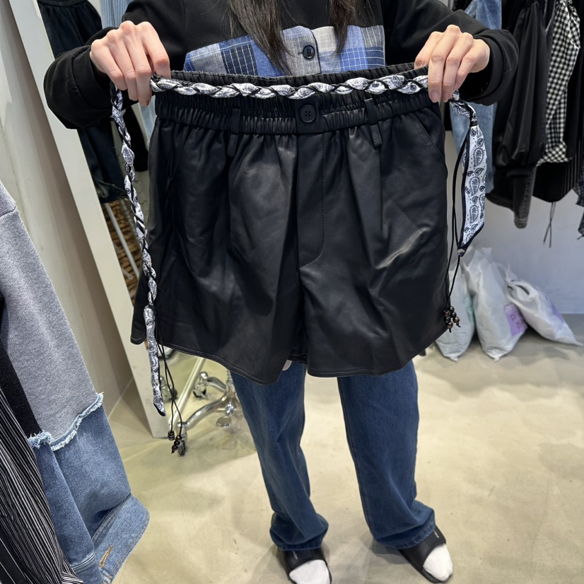 2MORROW東大門㊣代購女裝新品休閑推薦職業時尚短褲不含腰帶2MORROW短褲圖色2