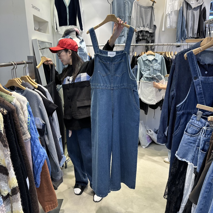 2MORROW東大門㊣實拍女裝新品休閑熱賣25秋冬職業時尚背帶褲2MORROW背帶褲圖色1