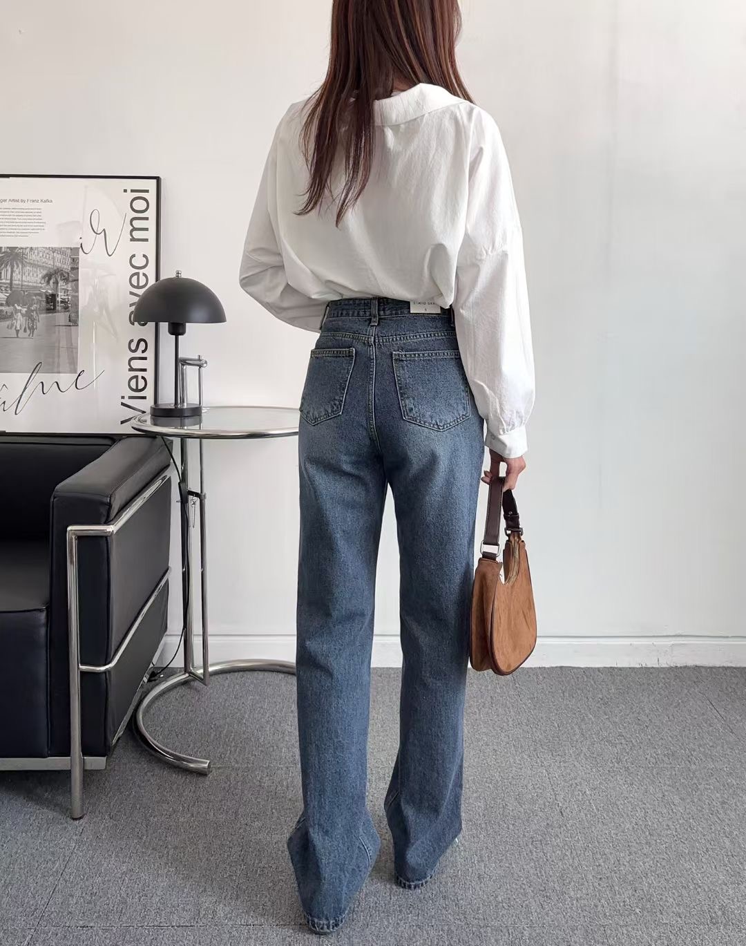 STUDIO-GRAY 스튜디오그레이東大門㊣直郵女裝新品職業牛仔褲修身STUDIO-GRAY牛仔褲