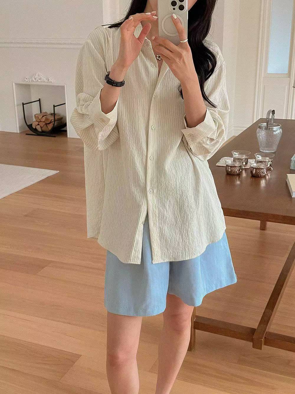 DRESS UP韓國代購㊣女裝新款熱賣時尚職業25秋冬襯衫蕾絲衫DRESS UP襯衫/蕾絲衫圖色1