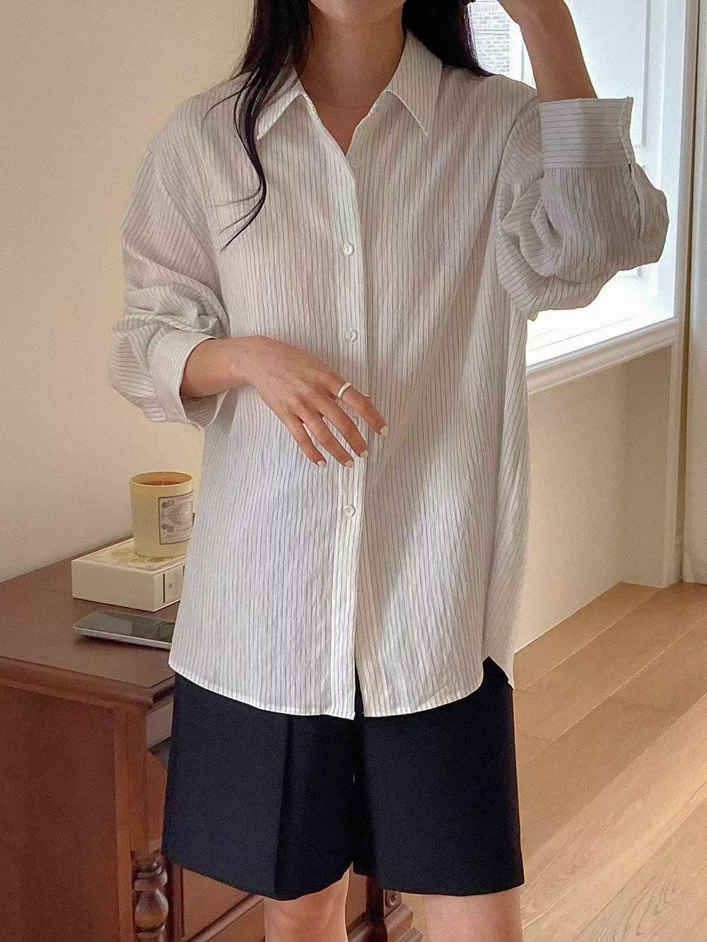 DRESS UP韓國代購㊣女裝新款熱賣時尚職業25秋冬襯衫蕾絲衫DRESS UP襯衫/蕾絲衫圖色2