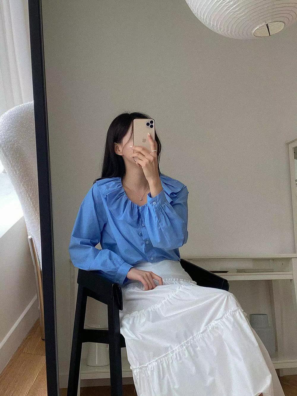 DRESS UP東大門㊣實拍女裝新款推薦25秋冬時尚熱賣襯衫蕾絲衫DRESS UP襯衫/蕾絲衫