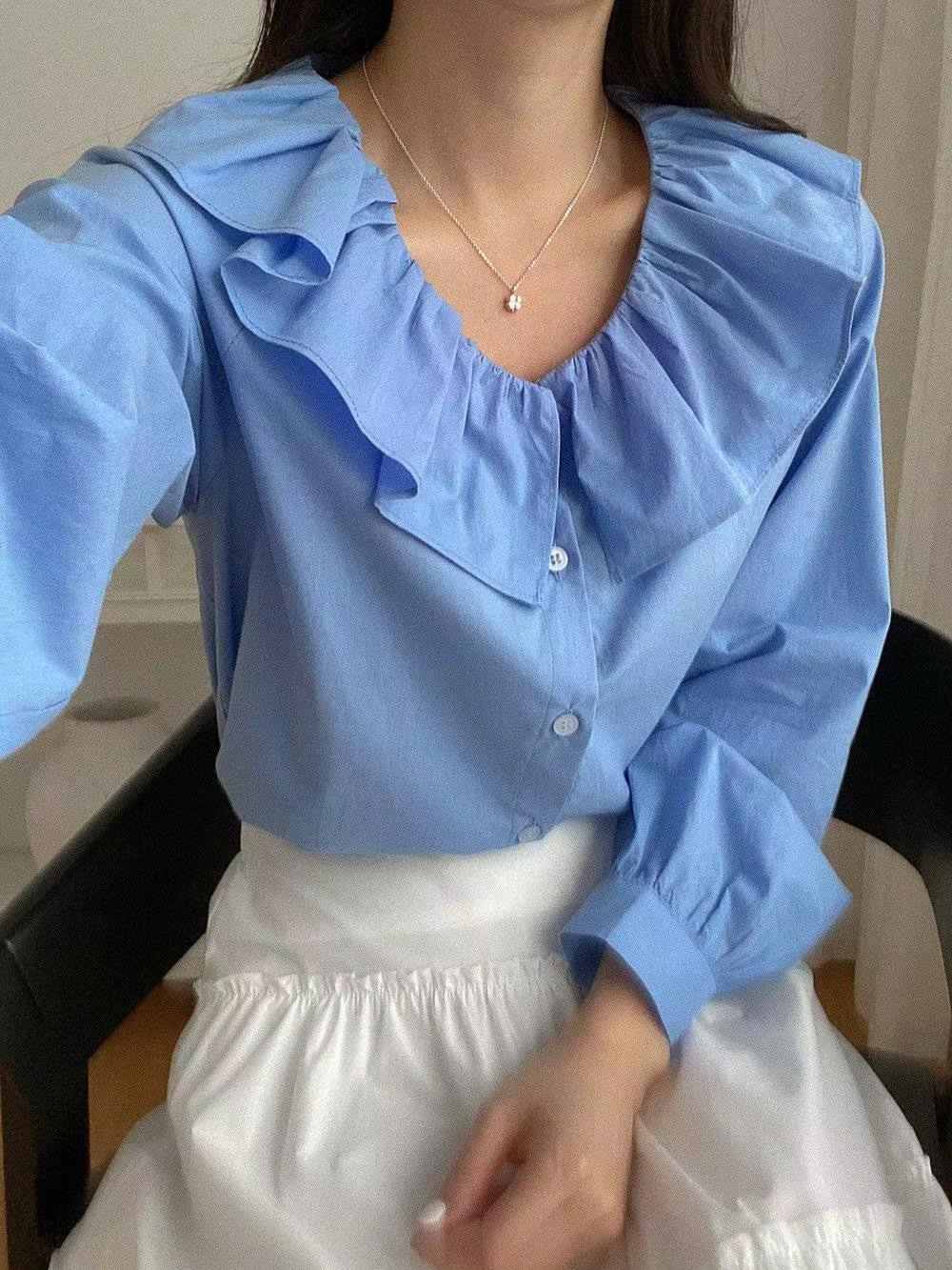 DRESS UP東大門㊣實拍女裝新款推薦25秋冬時尚熱賣襯衫蕾絲衫DRESS UP襯衫/蕾絲衫